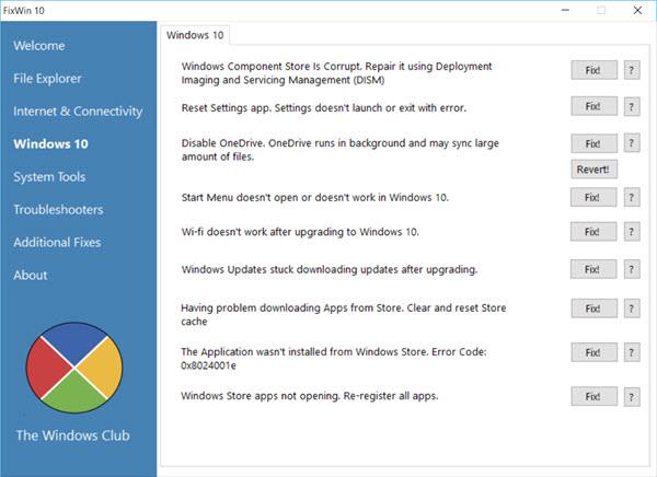 Javítsa ki a Windows 10 hibáit egyetlen kattintással a FixWin segítségével