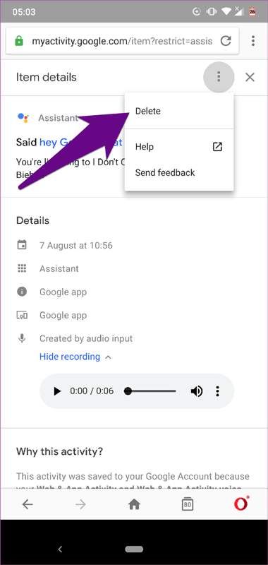 Jak smazat historii Google Assistant na Androidu