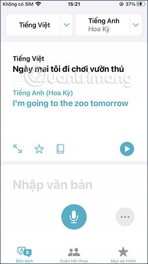 Hvordan oversette engelsk til vietnamesisk på iPhone