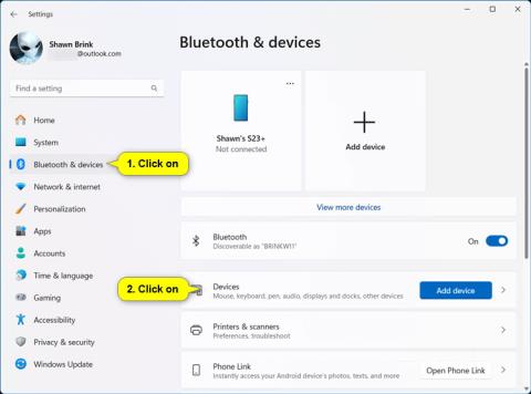 Slik kobler du til BTPAN (Bluetooth Personal Area Network) i Windows 11