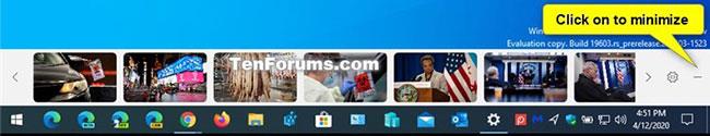 Kako omogućiti/onemogućiti automatsko vraćanje trake vijesti prilikom minimiziranja u sustavu Windows 10