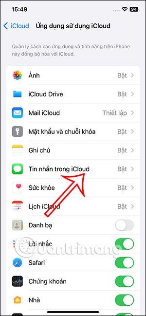 Instrukcijos, kaip sinchronizuoti pranešimus su „iCloud“ „iPhone“.