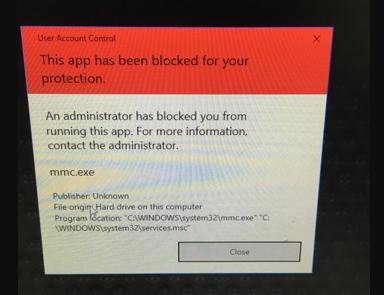 Så här fixar du Mmc.exe blockerad för ditt skyddsfel på Windows 10