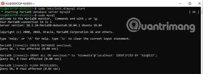 Sådan installeres Owncloud-server på Windows 10 (WSL)