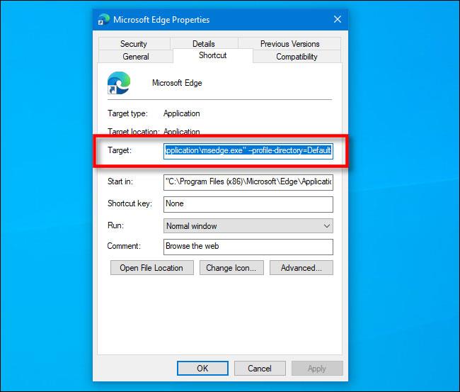 Kā vienmēr palaist Microsoft Edge InPrivate režīmā operētājsistēmā Windows 10