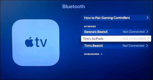 Jak připojit AirPods k Apple TV