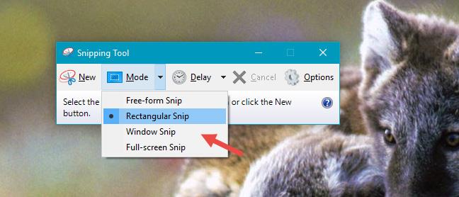 Kaip visiškai naudoti „Snipping Tool“ sistemoje „Windows 10“.