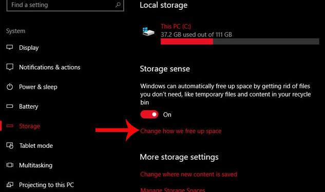 Kā iespējot automātisku atmiņas atbrīvošanu pakalpojumā Windows 10 Creators Update