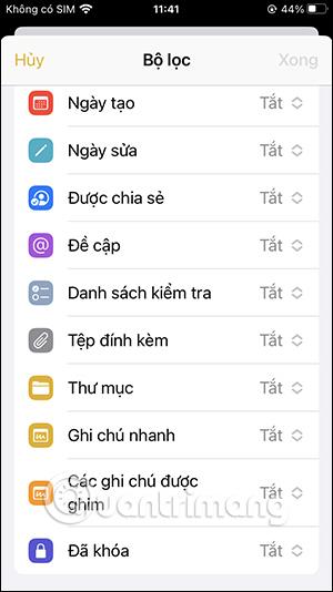 Kā lietot viedās mapes programmā Note iPhone