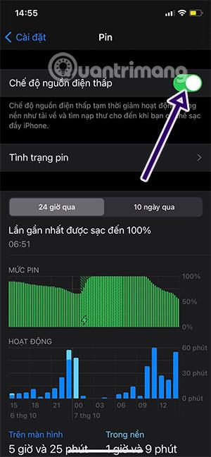 Hva er det gyldne iPhone-batteriikonet, hvordan slå av det gyldne iPhone-batteriet