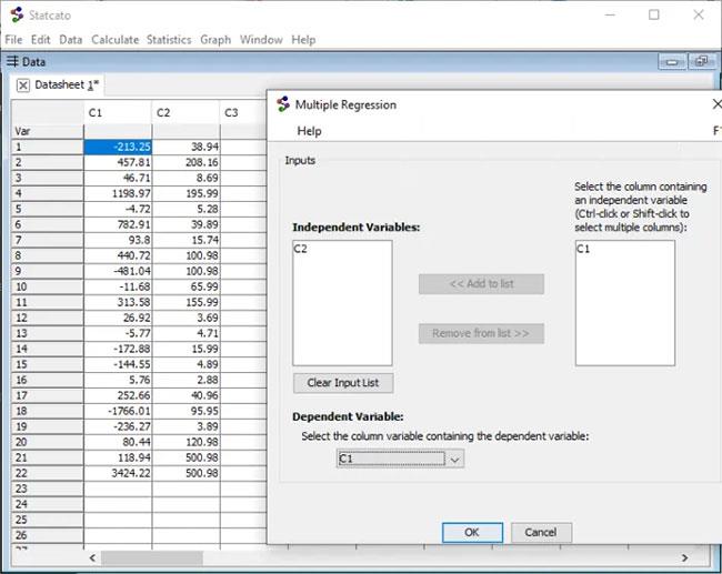 Regressioanalyysin suorittaminen Windows 11/10:ssä