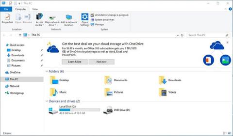 Kā paslēpt/rādīt pārdevēja paziņojumus pārlūkprogrammā File Explorer operētājsistēmā Windows 10