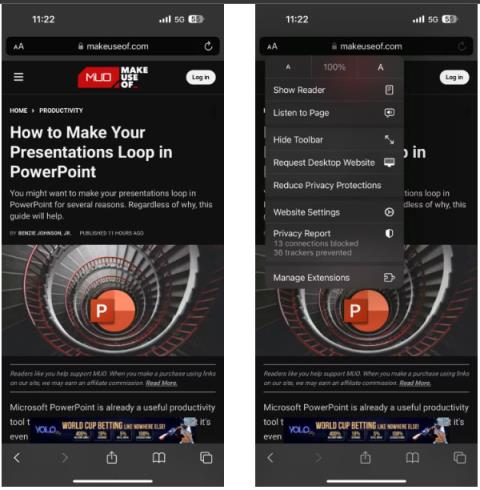 Cikkek hallgatása a Safari alkalmazásban iPhone/iPad eszközön