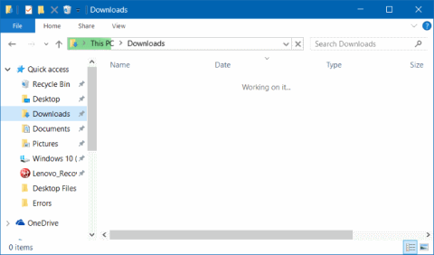 Виправте помилку надто повільного відкриття папки завантажень у Windows 10