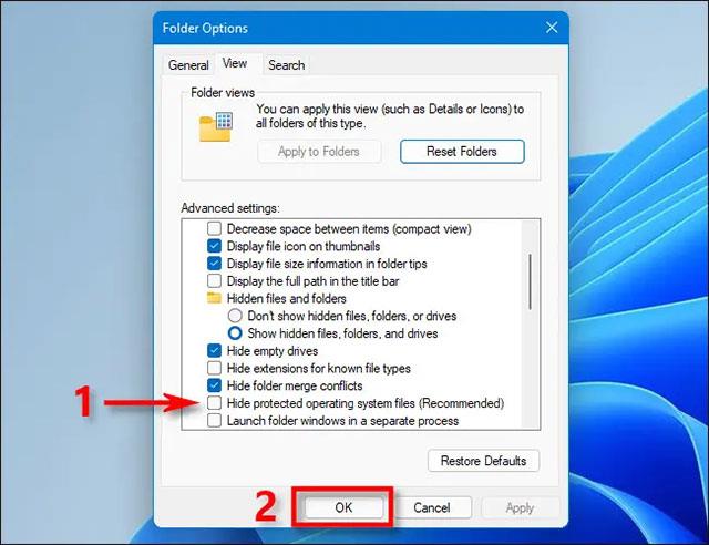 Slik viser du beskyttede operativsystemfiler i Windows 11