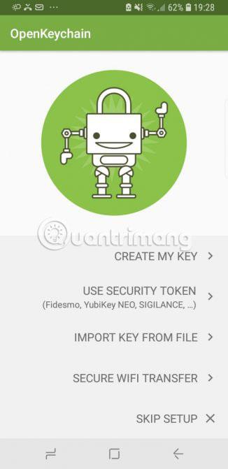 Hvordan sende krypterte e-poster på Android ved hjelp av OpenKeychain