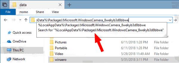 Kaip rankiniu būdu sukurti atsarginę kopiją ir atkurti fotoaparato programos nustatymus sistemoje „Windows 10“.