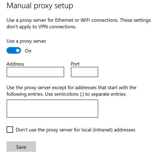 Hur man ansluter proxyservrar på Windows 10 för att komma åt Internet på ett säkert sätt