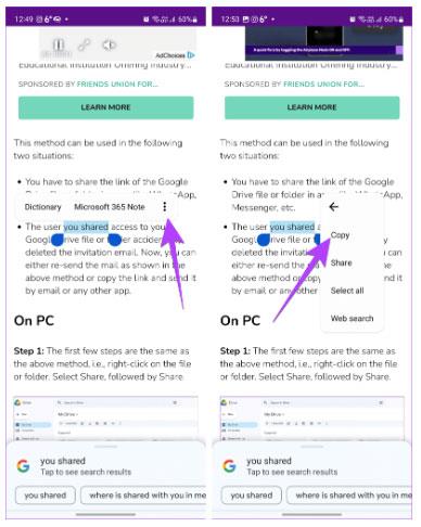 4 enkla sätt att kopiera och klistra in text på Android