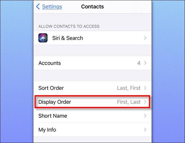 Jak změnit pořadí jmen kontaktů v kontaktech iPhone nebo iPad