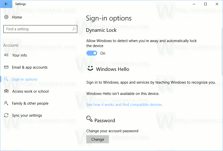 Hvordan låse datamaskinen automatisk når brukeren forlater ved hjelp av Dynamic Lock på Windows 10