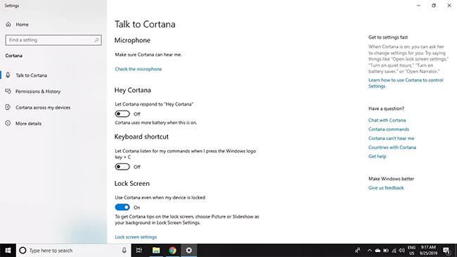 Vypnite Cortanu v systéme Windows 10