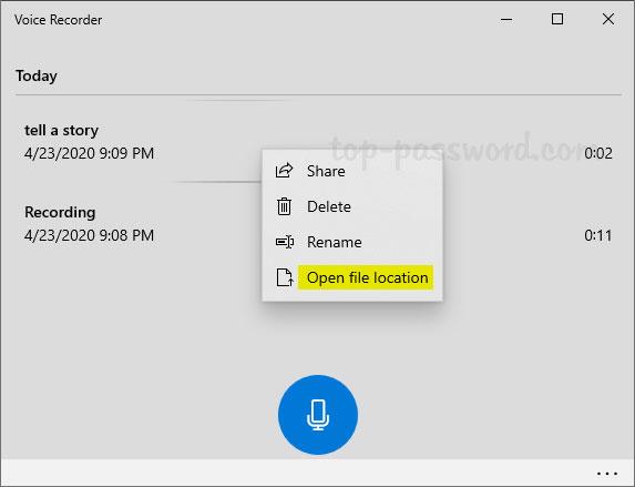 Sådan får du adgang til og bruger Voice Recorder-applikationen i Windows 10