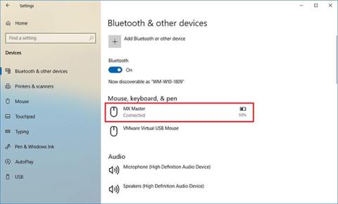 Jak zkontrolovat úroveň baterie zařízení Bluetooth v systému Windows 10