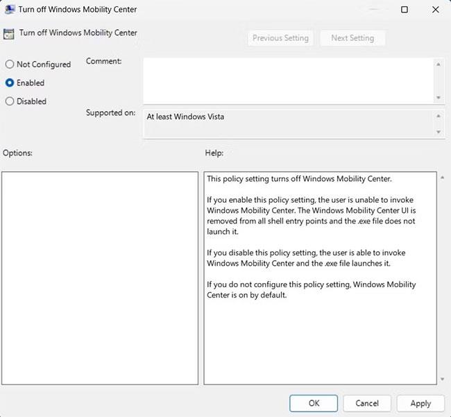 Ako vypnúť Windows Mobility Center v systéme Windows 11