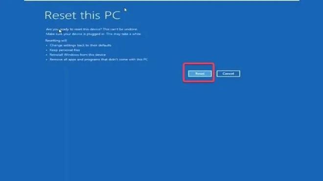 Windows 11:n tehdasasetusten palauttaminen, kun unohdat salasanasi