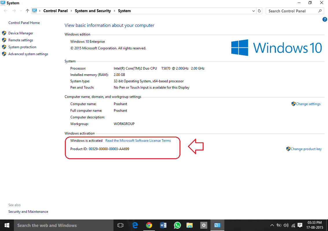Så här kontrollerar du om din Windows 10 är upphovsrättsskyddad eller inte?