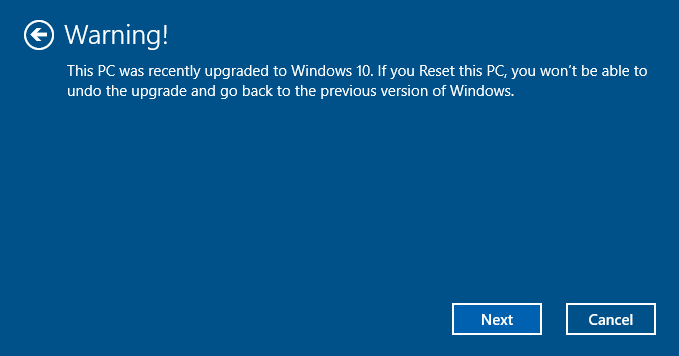 Ponastavite Windows 10 na prvotno stanje