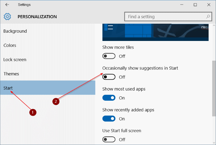 Kako izklopiti predloge za prenos aplikacij v meniju Start v sistemu Windows 10?