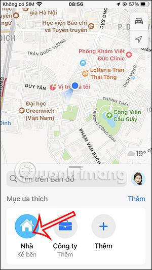 Otthoni cím hozzáadása az Apple Mapshez