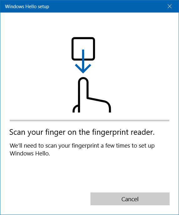 Hur man loggar in på Windows 10 med fingeravtryck