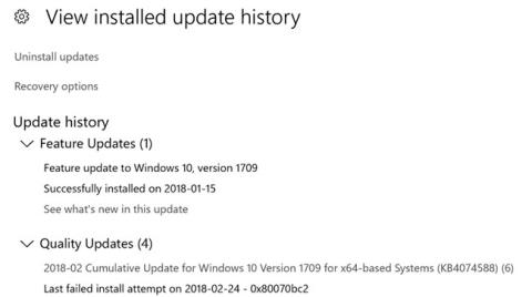 Ret Windows Update-fejl 0x80070BC2 på Windows 10