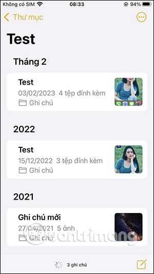 Kā lietot viedās mapes programmā Note iPhone