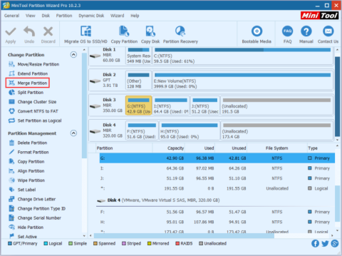 Sådan flettes harddiskpartitioner på Windows 10 uden at miste data