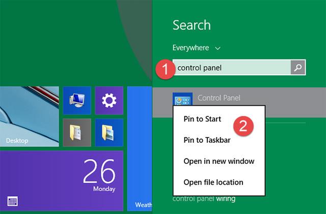 Sådan åbner du Kontrolpanel på Windows 10, 8.1, 7