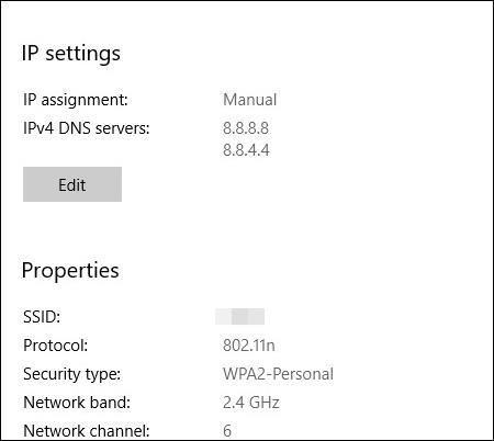 Kako spremeniti Google IPv4 in IPv6 DNS v sistemu Windows 10 Fall Creators