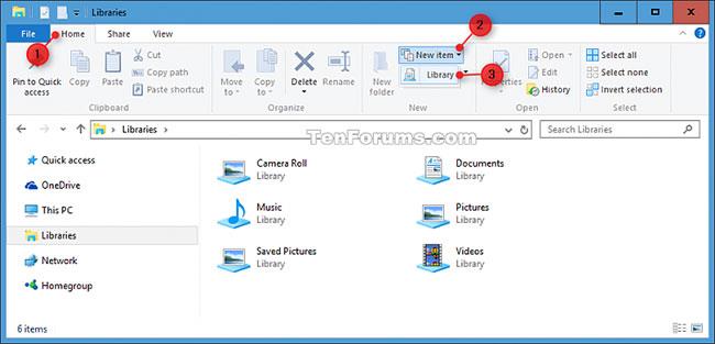 Як створити нову бібліотеку в Windows 10