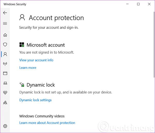 A Windows Security megnyitása a Windows 10 rendszerben