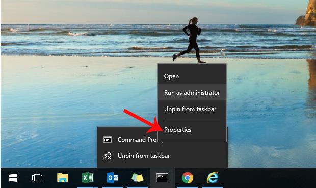 Slik åpner du festede applikasjoner på oppgavelinjen som administrator i Windows 10