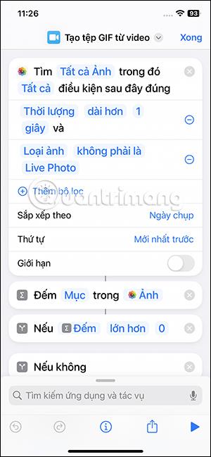 Instruktioner för att konvertera videor till GIF-filer på iPhone