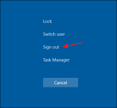 Sammanfattning av några sätt att logga ut på Windows 8 och Windows 10