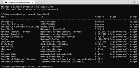 Kaip įdiegti arba atnaujinti „PowerShell“ sistemoje „Windows 11“.