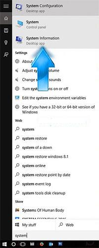 Rendszerinformációs fájlok létrehozása a Windows 10 rendszerben