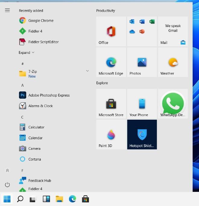 Kako se vratiti na Windows 10 izbornik Start na Windows 11