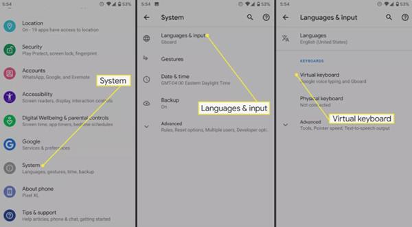 Kā nomainīt tastatūru operētājsistēmā Android