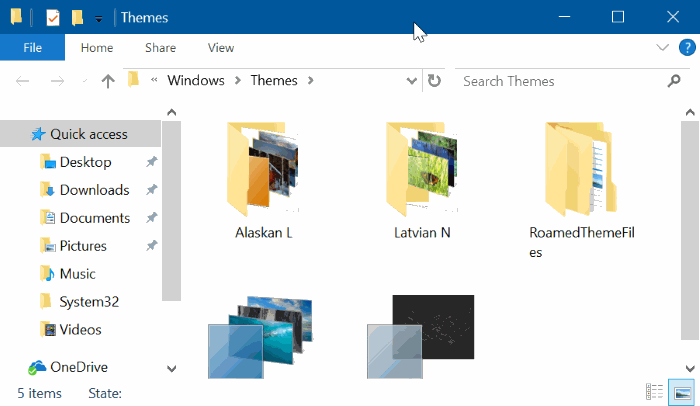 3 måder at slette installerede temaer på Windows 10